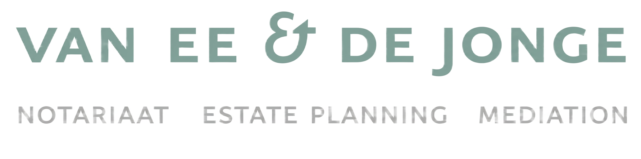 Logo Van Ee & De Jonge, notariaat, estate planning, mediation